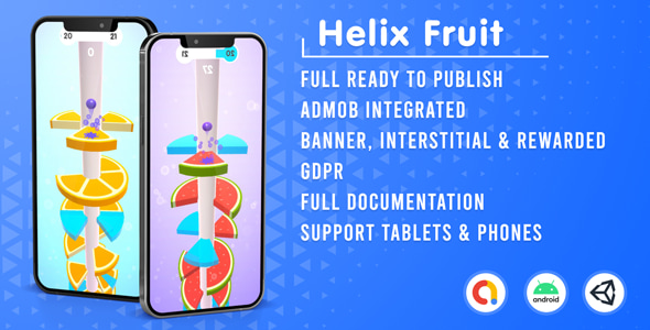 Helix Fruit | Admob + GDPR + Unity Project - CodeCanyon Item for Sale