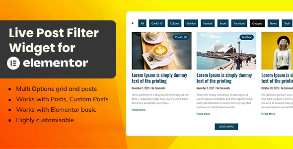 Live Post Filter Widget for Elementor - CodeCanyon Item for Sale