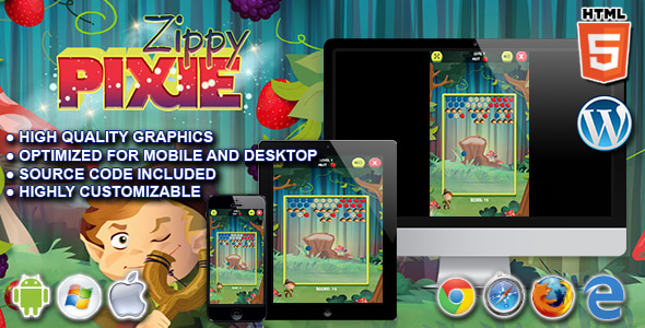 Zippy Pixie - HTML5 Puzzle Game - CodeCanyon Item for Sale