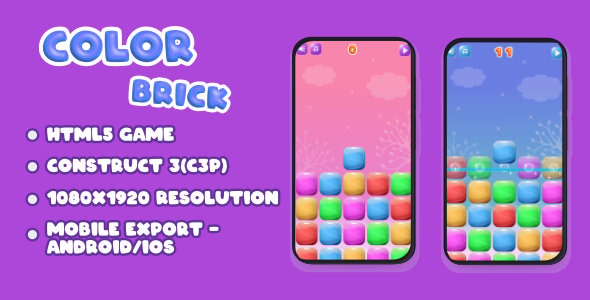 Color Brick (HTML5 Game + Construct 3) - CodeCanyon Item for Sale