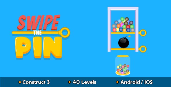 Swipe The Pin - HTML5 Game (Construct 3) - CodeCanyon Item for Sale