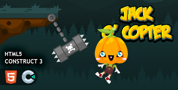 Copter Jack Construct 3 HTML5 Game - CodeCanyon Item for Sale