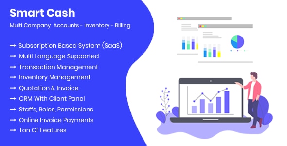 Smart Cash - Multi Company Accounts Billing & Inventory(SaaS) by TrickyCode