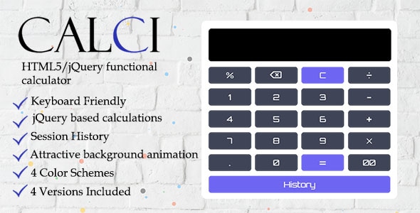 Calci - Advanced HTML5/jQuery Functional Calculator - CodeCanyon Item for Sale