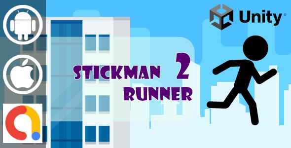 Stickman Runner 2 Unity Platformer 2D Game Project With Admob For Android and iOS - CodeCanyon Item for Sale