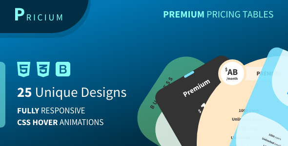 Pricium Pricing Tables - CodeCanyon Item for Sale