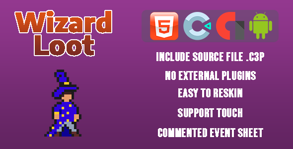 Wizard Loot - Template for Construct 3 - CodeCanyon Item for Sale