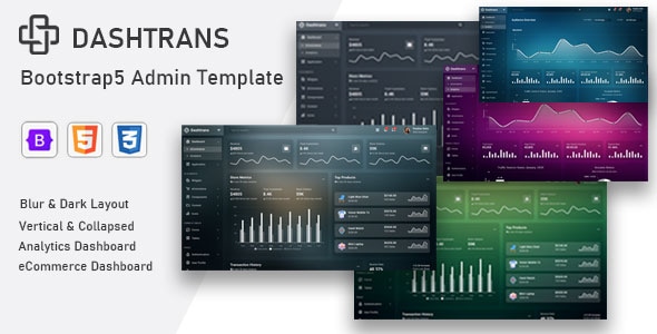 Dashtrans - Bootstrap5 Admin Dashboard Template - CodeCanyon Item for Sale