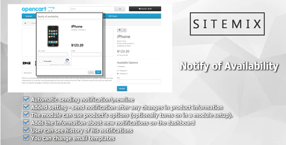 Notify of availability PRO ver 9.7.4 - CodeCanyon Item for Sale