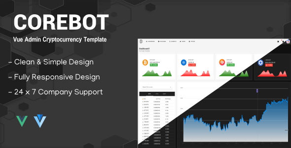 Corebot - Vue Admin Cryptocurrency Template - CodeCanyon Item for Sale