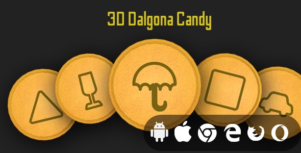 3D Dalgona Candy - Casual Mini Squid Game - CodeCanyon Item for Sale