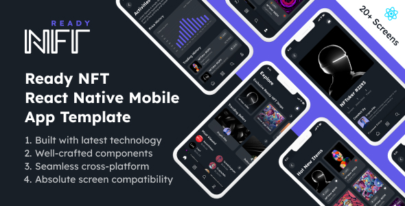 Ready NFT - Marketplace Mobile App React Native Template - CodeCanyon Item for Sale