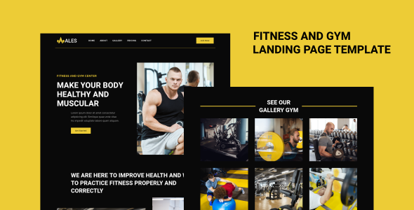 Ales - Fitness & Gym Landing Page Template - CodeCanyon Item for Sale