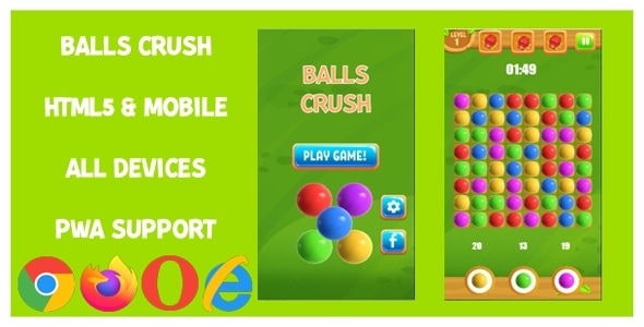 Balls Crush - HTML5 & Mobile Game - CodeCanyon Item for Sale