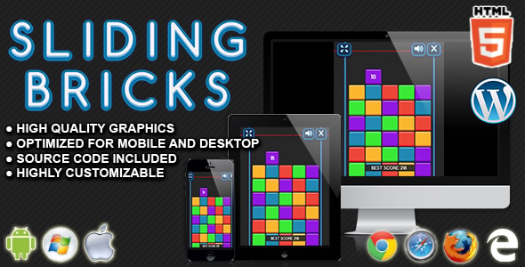 Sliding Bricks - HTML5 Skill Game - CodeCanyon Item for Sale