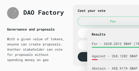 DAO Factory - Governance and proposals plugin for your token for WordPress - CodeCanyon Item for Sale