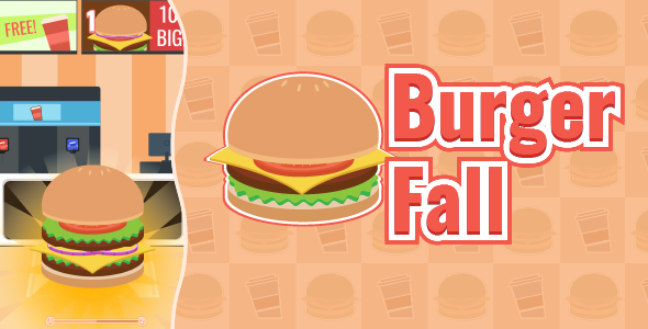 Burger Fall - HTML5 Game - Contruct 3 - CodeCanyon Item for Sale