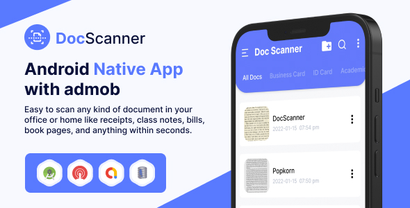 DocScanner - Android App with In-App Purchase and Admob by Developer_JV
