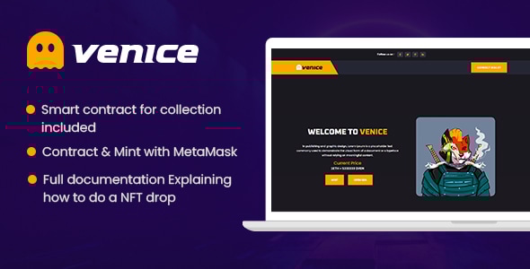 Venice - NFT Drop / Collection Template - CodeCanyon Item for Sale