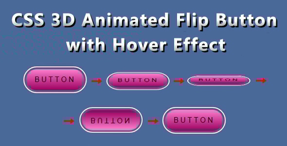 CSS 3D Animated Flip Button with Hover Effect - CodeCanyon Item for Sale