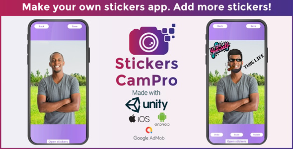 Stickers CamPro : Unity3D / Android / iOS - CodeCanyon Item for Sale