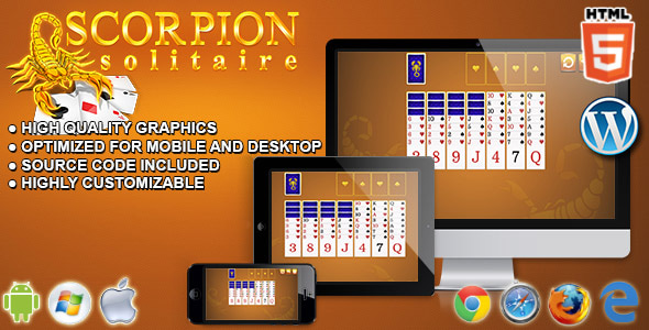 Scorpion Solitaire - HTML5 Card Game - CodeCanyon Item for Sale