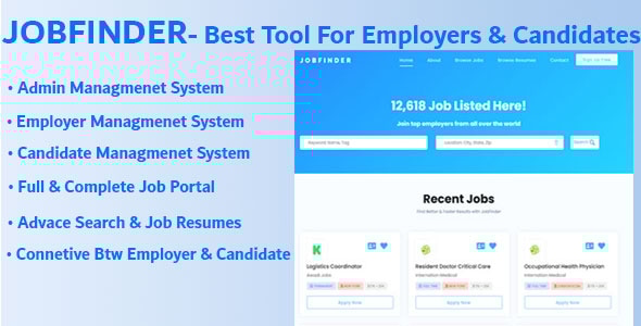 Job Finder - Recruitment Portal, Connect Candidate and Employers by ...