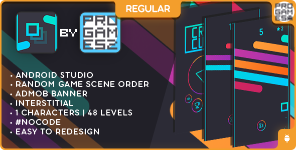 Crazy Cube (REGULAR) - BUILDBOX CLASSIC game - Android Studio - CodeCanyon Item for Sale