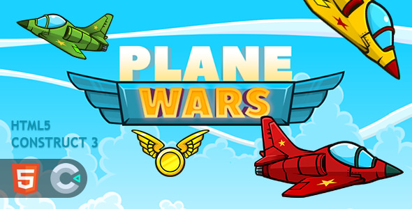 Plane Wars Construct 3 HTML5 Game - CodeCanyon Item for Sale