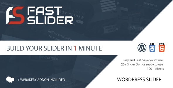 Fast Slider - Easy and Fast - Slider Plugin for Wordpress - CodeCanyon Item for Sale