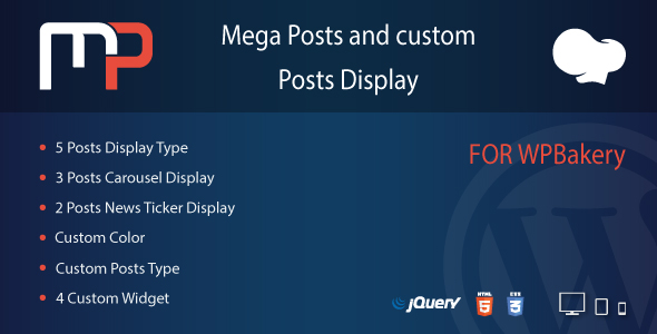 Mega Posts Display for WPBakery - CodeCanyon Item for Sale