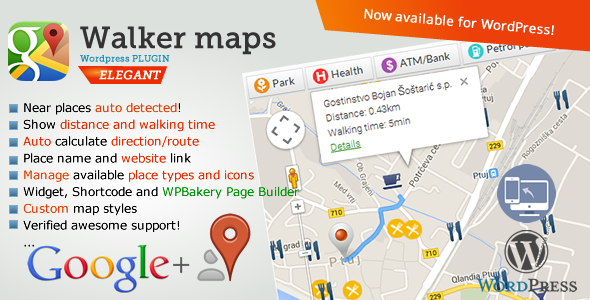 Google Maps Neighborhood Walker for Wordpress - CodeCanyon Item for Sale