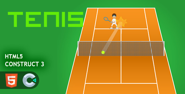 Tennis HTML5 Construct 3 Game - CodeCanyon Item for Sale