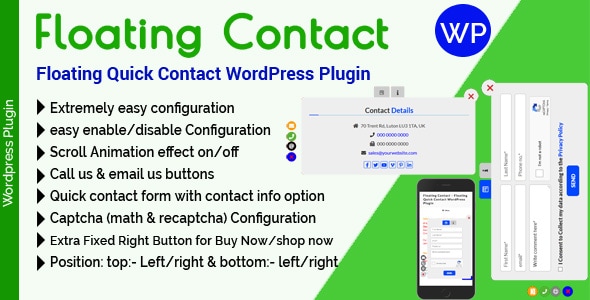 Floating Contact - Floating Quick Contact WordPress Plugin - CodeCanyon Item for Sale