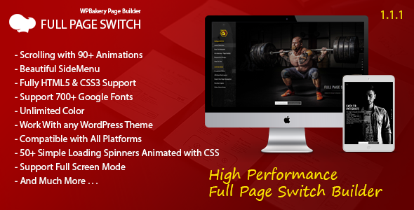 Full Page Switch - With Side Menu - Addon For WPBakery Page Builder - CodeCanyon Item for Sale
