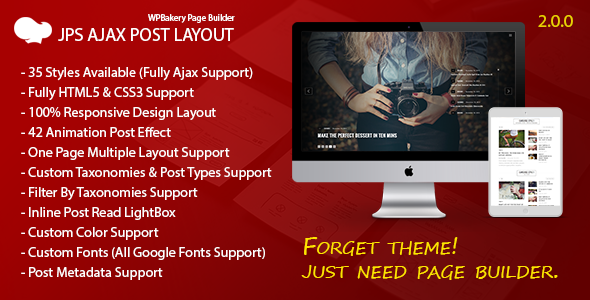 JPS Ajax Post Layout - Addon For WPBakery Page Builder - CodeCanyon Item for Sale