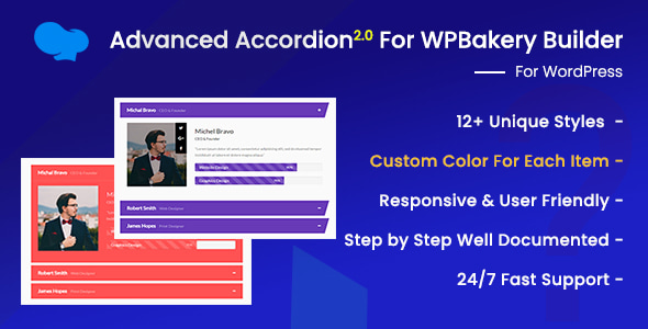 Advanced Accordions Addon for WPBakery Page Builder - CodeCanyon Item for Sale