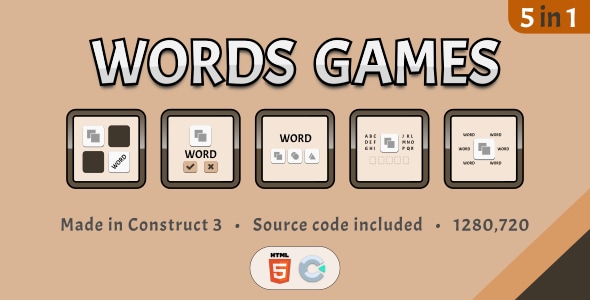 Words Games - HTML5 Educational Game - CodeCanyon Item for Sale