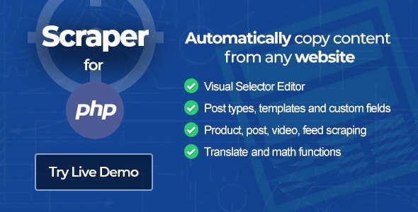 Scraper - Content Crawler PHP Edition - CodeCanyon Item for Sale