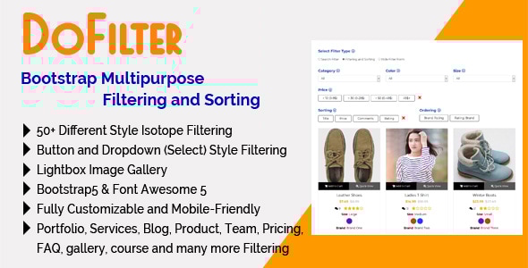 DoFilter - Bootstrap Multipurpose Filtering and Sorting - CodeCanyon Item for Sale