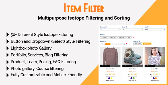 Item Filter - Multipurpose Isotope Filtering and Sorting - CodeCanyon Item for Sale