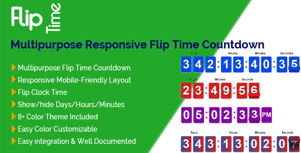 Flip Time - Multipurpose Responsive Flip Time Countdown - CodeCanyon Item for Sale