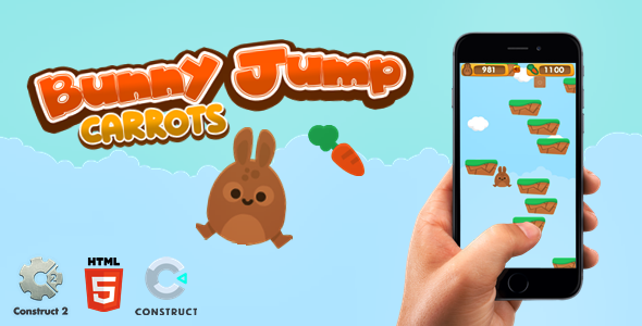 Bunny Jump Carrots - Construct 2/3 Game - CodeCanyon Item for Sale