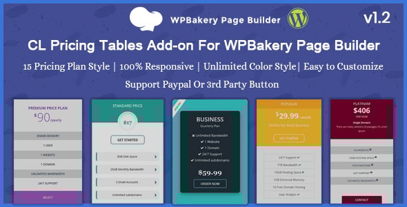 CL Pricing | Pricing Table - Add-on for WPBakery Page Builder - CodeCanyon Item for Sale