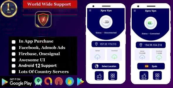 VPN X - Pro VPN - VPN Unlimited Proxy | Super Fast Free VPN - CodeCanyon Item for Sale