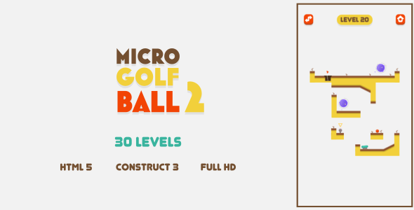 Micro Golf Ball 2 - HTML5 Game (Construct3) - CodeCanyon Item for Sale