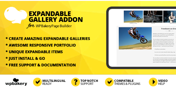 Expandable Gallery Addon for WPBakery Page Builder - CodeCanyon Item for Sale