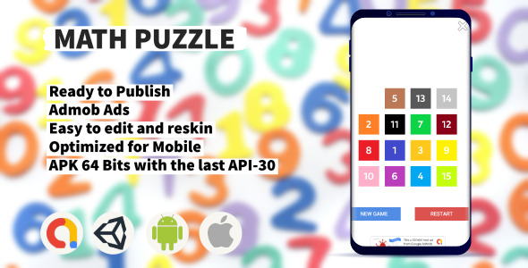 Math Puzzle (Unity+Admob+Android+iOS) - CodeCanyon Item for Sale