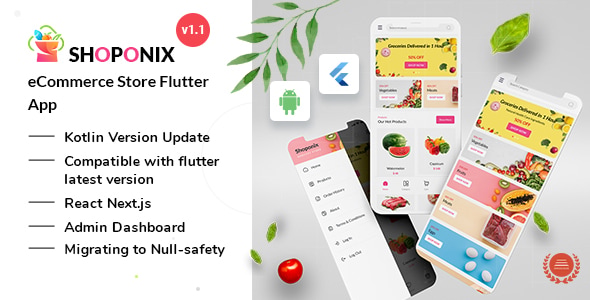 Shoponix - eCommerce Flutter App + React Admin Panel - CodeCanyon Item for Sale
