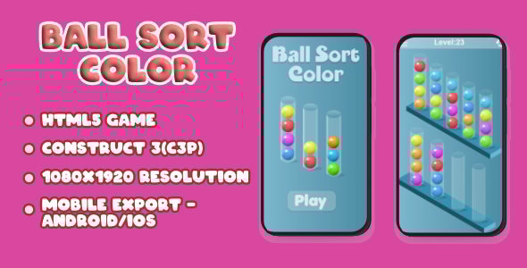 Bottle Sort Game (HTML5 Game + Construct 3) - CodeCanyon Item for Sale